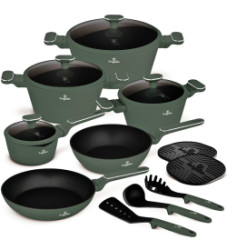 S�prava riadu s tit�nov�m povrchom 15 ks Matte Green Collection