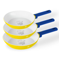 Sada panv�c s tit�nov�m povrchom, 3 ks, 14�18�20 cm, kolekcia MIMONI