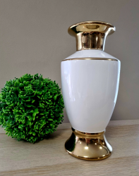 Vza keramick 29 cm bielo zlat