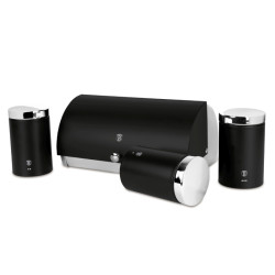 D�za na chlieb a sada 4 d�z na potraviny Matte Black Collection