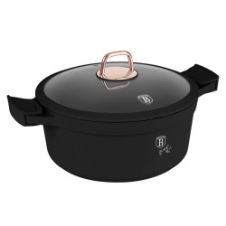 Kastr�l s tit�nov�m povrchom a pokrievkou 28 cm Black Rose Collection