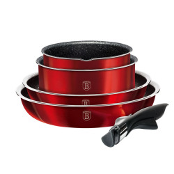 Sada riadu s odn�mate�nou rukov�ou 9 ks Burgundy Metallic Line