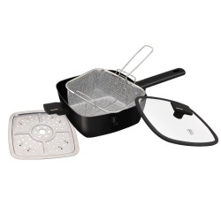 Panvica �tvorcov� s naparova�om a ko��kom 24x24x9 cm s tit�nov�m povrchom Monaco Collection