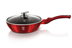 Panvica hlbok� s mramorov�m povrchom a pokrievkou 24 cm Burgundy Metallic Line