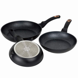 Sada 3 ks panv�c Black Rose Collection s mramorov�m povrchom