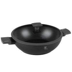 Panvica WOK s tit�nov�m povrchom a pokrievkou 30 cm Antracit Collection