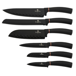 Sada no�ov s nepri�nav�m povrchom 6 ks Black Rose Collection
