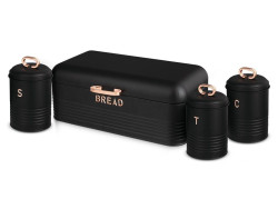 S�prava 4 boxov na chlieb a potraviny Black Rose Collection