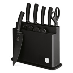 S�prava no�ov s nepri�nav�m povrchom 11 ks v stojane Black silver Collection