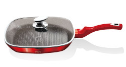 Panvica grilovacia s pokrievkou a mramorov�m povrchom 28 cm Burgundy Metallic Line