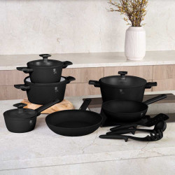 BERLINGERHAUS Sada riadu s tit�nov�m povrchom 15 ks Matte Black Collection