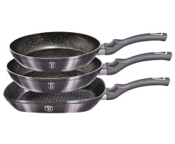 Sada panv�c s mramorov�m povrchom 3 ks Carbon PRO Line