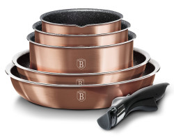 Sada riadu s odn�mate�nou rukov�ou 12 ks Rosegold Metallic Line