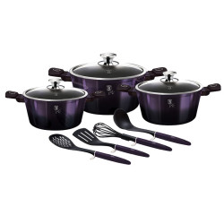 Sada riadu s tit�nov�m povrchom 10 ks Purple Eclipse Collection