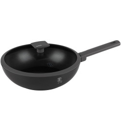 Panvica WOK s tit�nov�m povrchom a pokrievkou 28 cm Antracit Collection