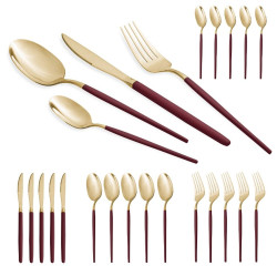 S�prava pr�borov nerez 24 ks le�ten� Burgundy - Champagne