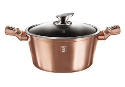 Kastr�l s mramorov�m povrchom a vekom 20 cm Rosegold Metallic Line