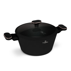 Kastr�l s tit�nov�m povrchom a pokrievkou 24 cm Black Rose Collection