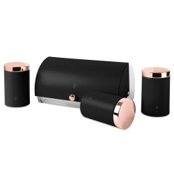 Krabica na chlieb a sada 4 n�dob na potraviny Black Rose Collection