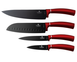 S�prava no�ov s nepri�nav�m povrchom 4 ks Burgundy Metallic Line