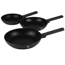 Sada panv�c s tit�nov�m povrchom 3 ks Matte Black Collection