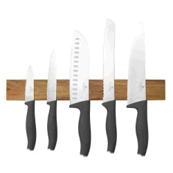 S�prava no�ov s magnetick�m dr�iakom z ag�tov�ho dreva 6 ks Antracit Collection