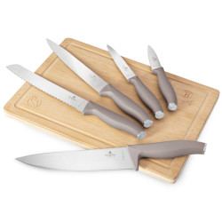 S�prava no�ov s doskou 6 ks Taupe Collection