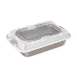 Plech na pe�enie s vekom prenosn� Taupe Collection