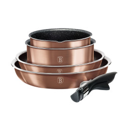 Sada riadu s odn�mate�nou rukov�ou 9 ks Rosegold Metallic Line