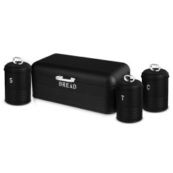 S�prava 4 boxov na chlieb a potraviny Matte Black Collection