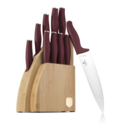 S�prava no�ov so stojanom BAMBOO 10 ks Leonardo Collection