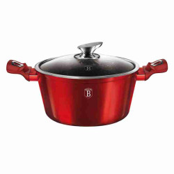 Kastr�l s mramorov�m povrchom a pokrievkou 30 cm Burgundy Metallic Line