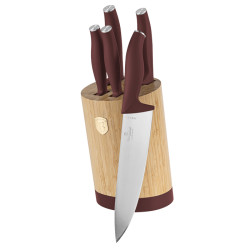 S�prava no�ov so stojanom BAMBOO 6 ks Leonardo Collection