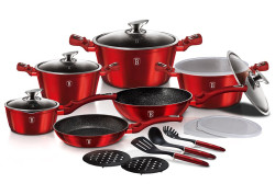 S�prava riadu s mramorov�m povrchom 18 ks Burgundy Metallic Line